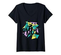Womens Disney Channel Camp Rock Mitchie Torres and Connect 3 V-Neck T-Shirt