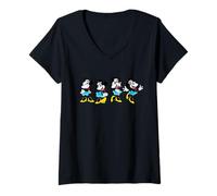 Womens Disney Cruise Sailor Minnie Mouse Vacation at Sea Poses V-Neck T-Shirt