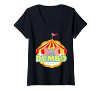 Women's Disney Dumbo 85th Anniversary Celebration Circus Tent V-Neck T-Shirt
