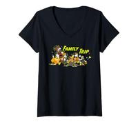 Womens Disney Family Trip Halloween Costume Mickey & Friends V-Neck T-Shirt