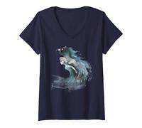 Women's Disney Frozen 2 Elsa Watercolor Spirit V-Neck T-Shirt