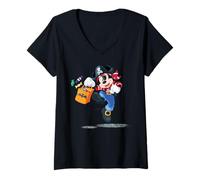 Womens Disney Halloween Mickey Mouse Pirate Costume Trick or Treat V-Neck T-Shirt
