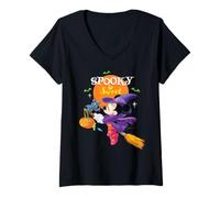 Womens Disney Halloween Minnie Mouse Spooky & Sweet Witch Costume V-Neck T-Shirt