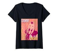 Women's Disney Hannah Montana Miley Stewart Country Beginnings V-Neck T-Shirt