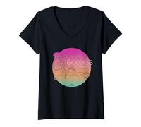 Womens Disney Hercules Meg Goddess in Training Gradient V-Neck T-Shirt
