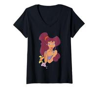 Women's Disney Hercules Megara Meg Big Face Costume Matching V-Neck T-Shirt