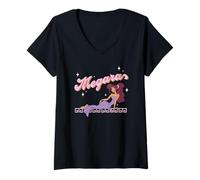 Womens Disney Hercules Megara Posing On A Starry Night Portrait V-Neck T-Shirt
