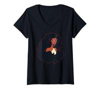 Women's Disney Hercules Muses Melpomene Big Face Costume Matching V-Neck T-Shirt