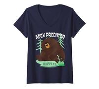 Women's Disney Hoppers Ellen Bear Apex Predator V-Neck T-Shirt