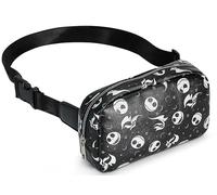 Womens Disney Belt Bag Crossbody Fanny Pack Waist Bag Mickey Minnie Eeyore Stitch Skellington, Jack Skellington Black, One Size