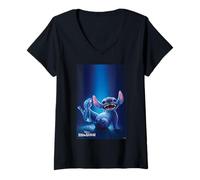 Womens Disney Lilo & Stitch Live-Action Movie Cinderella Slipper V-Neck T-Shirt