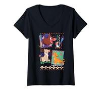 Womens Disney Lion King Simba And Timon V-Neck T-Shirt