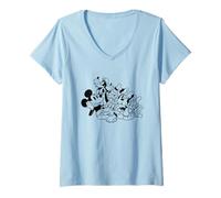 Women's Disney Mickey and Friends Coloring Book V-Neck T-Shirt