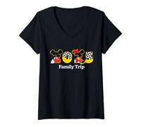 Womens Disney Mickey & Minnie 2025 Family Trip Matching Vacation V-Neck T-Shirt