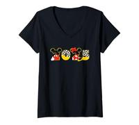 Womens Disney Mickey & Minnie 2025 Vacation + Family Trip Matching V-Neck T-Shirt