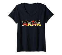 Womens Disney Mickey Minnie Mamá Día de la Madres Cumpleaños V-Neck T-Shirt