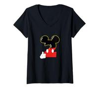 Womens Disney Mickey Numbers "2" Second 2nd Birthday Party Gift V-Neck T-Shirt