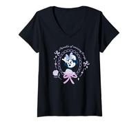 Womens Disney Minnie Mouse Capable of Amazing Things Coquette Style V-Neck T-Shirt