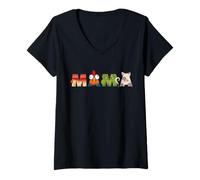 Womens Disney Moana Letters "Mama" Mother's Day Birthday Gift V-Neck T-Shirt