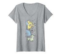 Womens Disney Peter Pan Tinkerbell Airbrush Style Sketch V-Neck T-Shirt