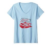 Womens Disney Pixar Cars Legend of The Track! McQueen Retro Shot V-Neck T-Shirt