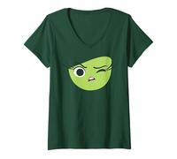 Womens Disney Pixar Inside Out Disgust Halloween V-Neck T-Shirt