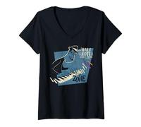 Womens Disney Pixar Soul Joe Half Note Jazz Club In The Zone V-Neck T-Shirt