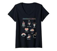 Womens Disney Pixar Soul Personality Traits V-Neck T-Shirt