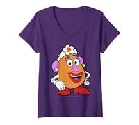 Women's Disney Pixar Toy Story Mrs. Potato Head Big Portrait V-Neck T-Shirt