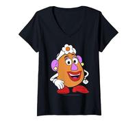 Women's Disney Pixar Toy Story Mrs. Potato Head Big Portrait V-Neck T-Shirt