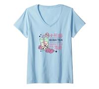 Womens Disney Pixar Turning Red Mei Boba Tea Sweet As Me V-Neck T-Shirt