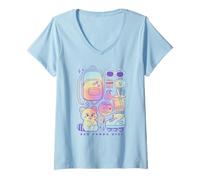Womens Disney Pixar Turning Red Mei Red Panda Girl Gradient V-Neck T-Shirt