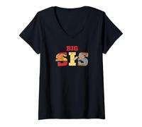 Womens Disney & Pixar's Cars Big Sis Sister Family Trip Matching V-Neck T-Shirt