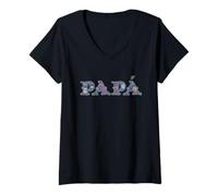 Womens Disney & Pixar's Coco Letters Papá Father's Day Birthday V-Neck T-Shirt