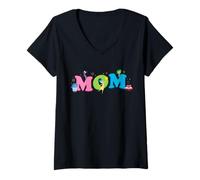Womens Disney & Pixar's Inside Out Mom Family Trip Vacation V-Neck T-Shirt
