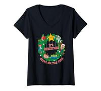 Womens Disney & Pixar's Toy Story It's Christmas, Bring on The Toys V-Neck T-Shirt