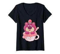 Womens Disney & Pixar's Toy Story Lotso Strawberry Cute Cozy Cup V-Neck T-Shirt