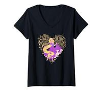 Womens Disney Princess Rapunzel Follow Your Heart V-Neck T-Shirt