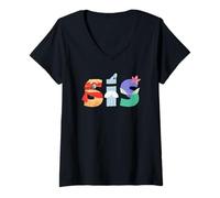Womens Disney Princess Sis Family Trip Sister Birthday Gift V-Neck T-Shirt