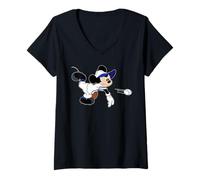 Women's Disney Sports Mickey Mouse Baseball Team Player V-Neck T-Shirt