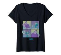 Womens Disney The Emperors New Groove Character Grid V-Neck T-Shirt