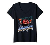 Womens Disney The Muppets Animal Rock Portrait V-Neck T-Shirt