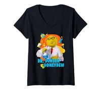 Women's Disney The Muppets Dr. Bunsen Honeydew Muppet Labs Photo V-Neck T-Shirt