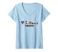Womens Disney Villains Squad Character Letters Trip Matching V-Neck T-Shirt