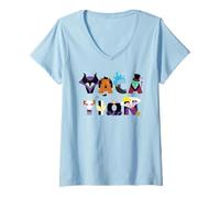 Womens Disney Villains Vacation Big Character Letters Disney Trip V-Neck T-Shirt