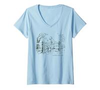 Womens Disney Winnie the Pooh and Christopher Robin V-Neck T-Shirt