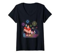 Womens Disney Wreck-It Ralph & Friends New Year's Eve Fireworks V-Neck T-Shirt