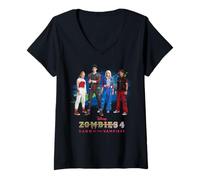 Womens Disney Zombies 4 Nova & Victor + Zed & Addison Official Logo V-Neck T-Shirt