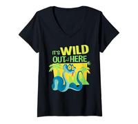 Womens Disney Zootopia 2 Gary De'Snake "It's Wild Out Here" Funny V-Neck T-Shirt