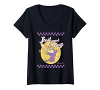 Womens Disney Zootopia Finnick Just Want A Hug Distressed Portrait V-Neck T-Shirt
